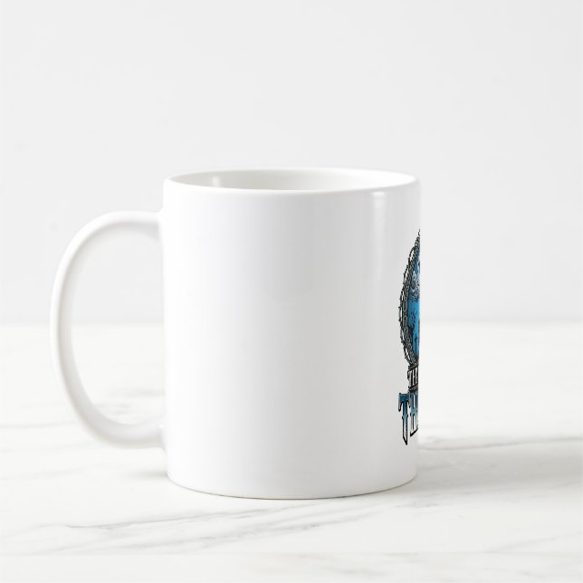 Man Behind Mask Halloween Haunted House Witch_1 Coffee Mug (Left)