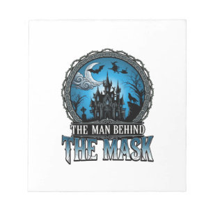 Man Behind Mask Halloween Haunted House Witch_1 Notepad