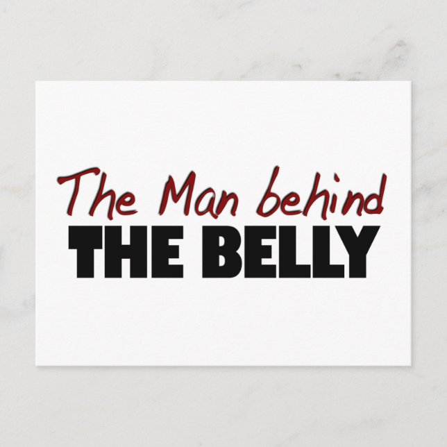 Man Behind The Belly Postcard (Front)