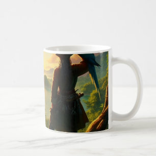 Man & Birt Green Fild San Coffee Mug