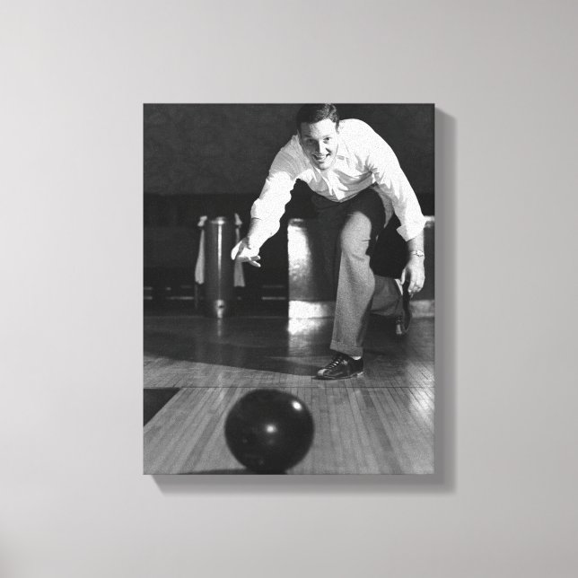 Man Bowling Canvas Print (Front)