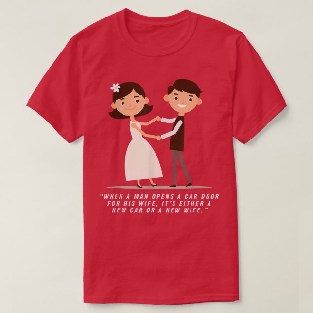 Man Car Tee And Wedding Party Tees  (Design Front)