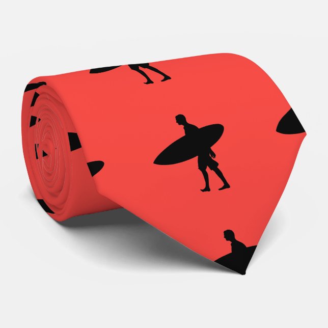 Man Carrying Surfboard Tie (Rolled)