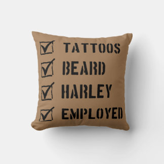 MAN CAVE BIKER PILLOW