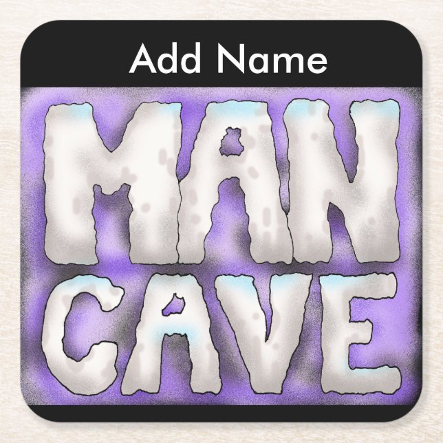 Man Cave Coasters (Customisable) (Front)