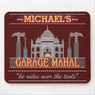 Man Cave Funny Garage Mahal Tools   Custom Name V2 Mouse Pad