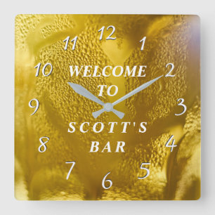 Man Cave or Bar Business Owner Clock