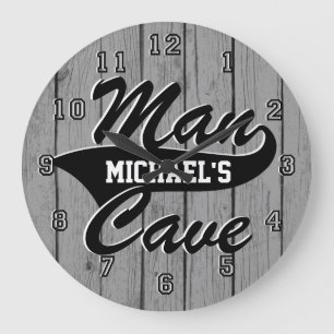 Man Cave Personalise Large Clock