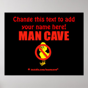 Man Cave Poster Template