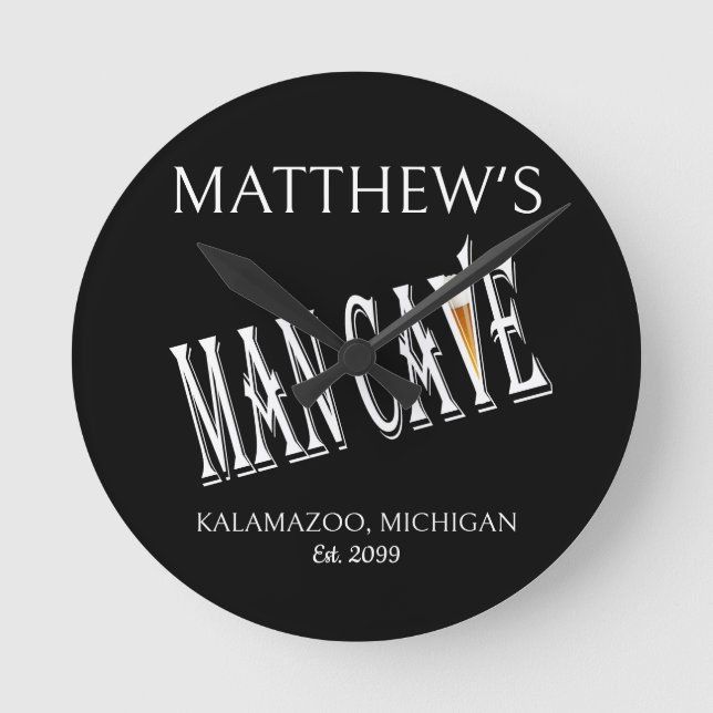 Man Cave Pub Clock Sign (Front)