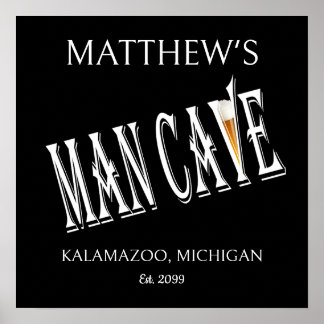 Man Cave Pub Poster Print Sign