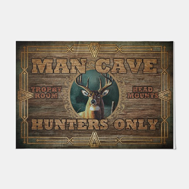 Man Cave Rug, Hunters Only  Doormat (Front)