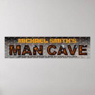 Man Cave Sign Sheet Metal Steel Customised