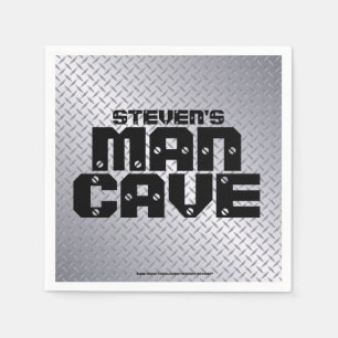 Man Cave Stainless Steel Diamond Plate Napkins