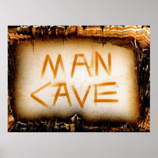 Man Cave Tan Slate Poster