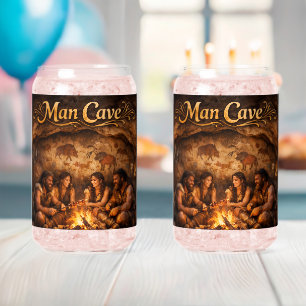 Man cave tumblers/glasses/bar accessories can glass