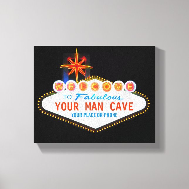 Man Cave Your Garage Famous Sign  Custom Name (Front)