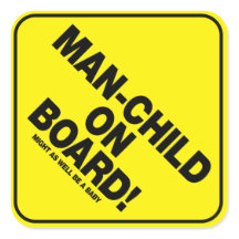 Man-Child On Board! Vehicle Warning Sticker