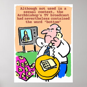 Man Complains by Telephone about TV Broadcast Poster