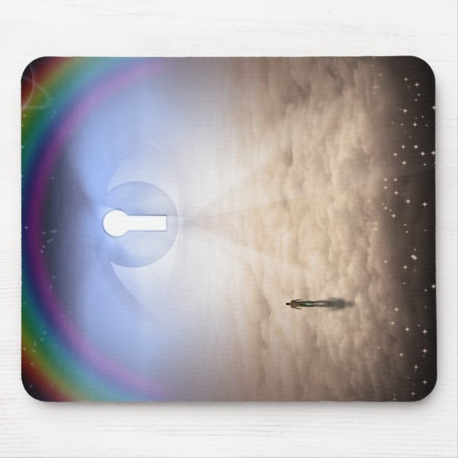 Man confronts his fate mouse pad (Front)