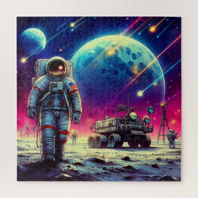 MAN CONQUERS THE MOON 7 JIGSAW PUZZLE (Vertical)