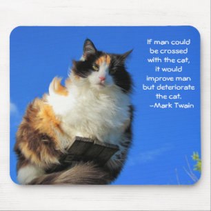 Man crossed with cat? -Twain Mouse Pad