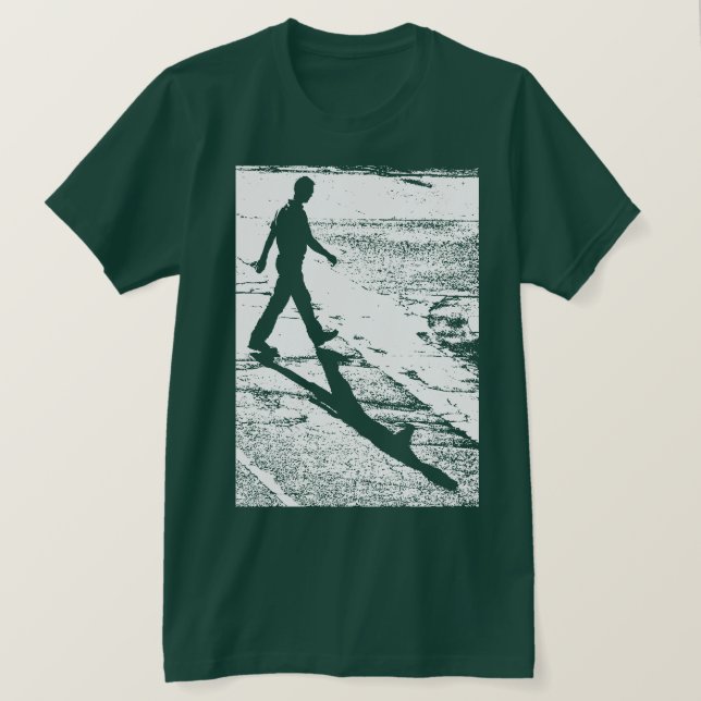 Man Crossing a Road - Customised T-Shirt (Design Front)