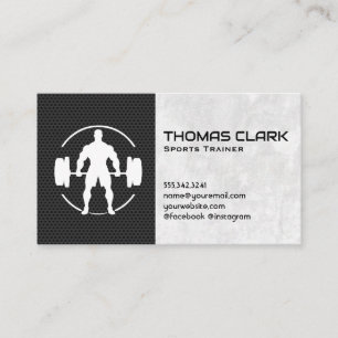 Man Deadlifting Heavy Weights Business Card