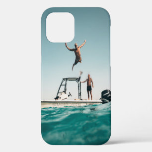 Man diving on pool iPhone 12 case
