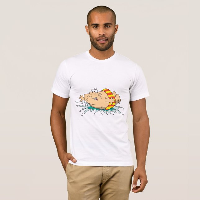 Man Doing A Belly Flop Mens T-Shirt (Front Full)