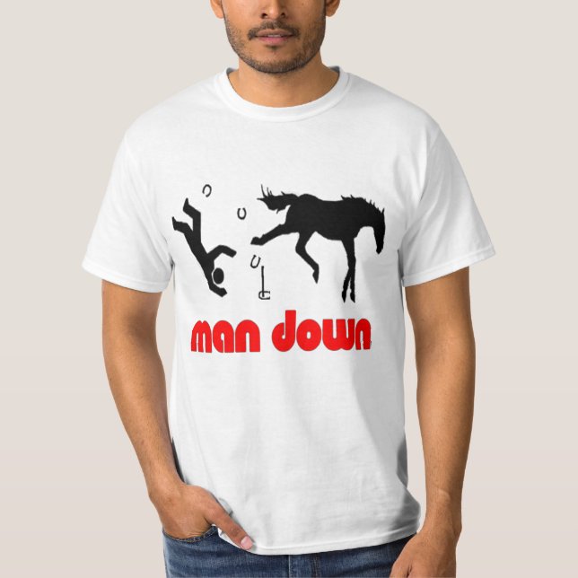 Man Down Horseshoes Value Tee (Front)