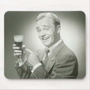 Man Drinking Mouse Pad