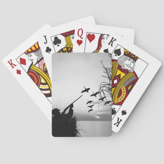 Man Duck Hunting Playing Cards (Back)