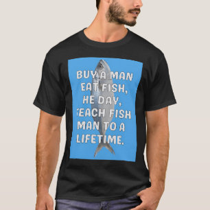 Man Eat Fish Funny T-Shirt