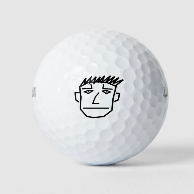 Man Face Golf Balls (Front)