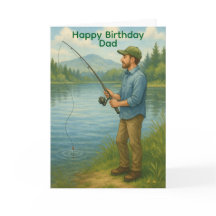Man Fishing Custom Birthday/Fathers Day