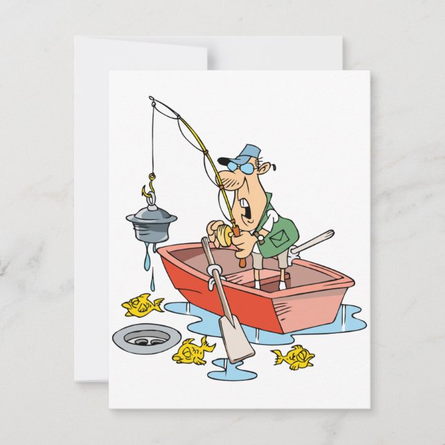 Man Fishing Invitations (Front)