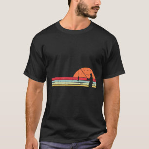 Man Fishing Sunset Retro Angling Fisherman Angler T-Shirt