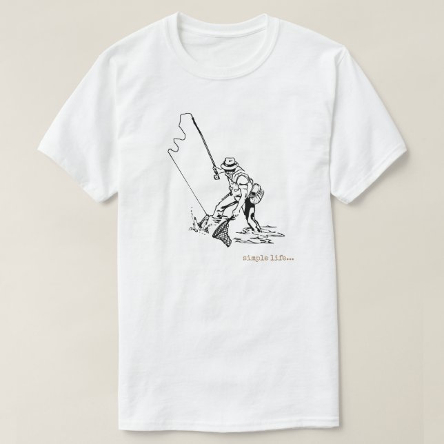 Man Fishing T-Shirt (Design Front)