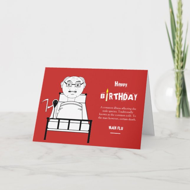 Man Flu Birthday Card (Front)