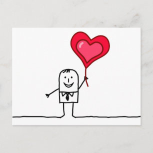 Man & Heart Postcard