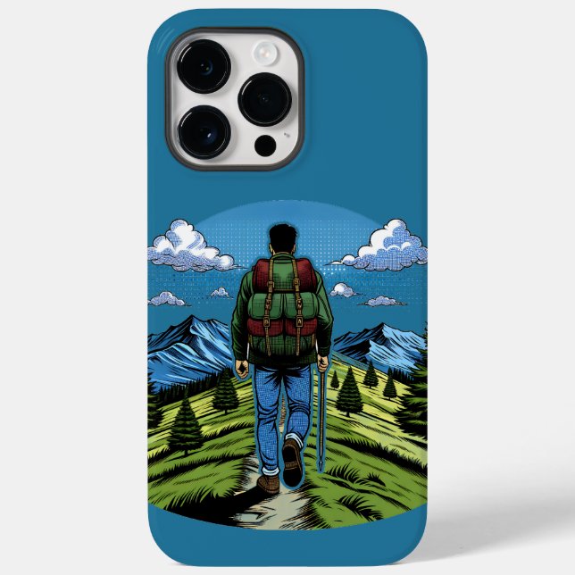 Man Hiking a Trail like the A.T. Case-Mate iPhone Case (Back)