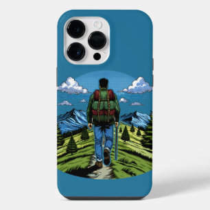 Man Hiking a Trail like the A.T. iPhone 14 Pro Max Case