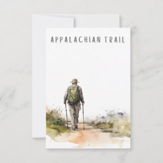 Man Hiking the Appalachian Trail Blank Card