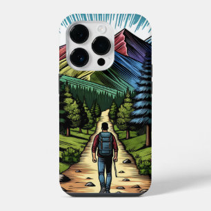 Man Hiking the Trails iPhone 14 Pro Case