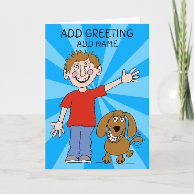 Man & His Best Friend Birthday  Card (Front)