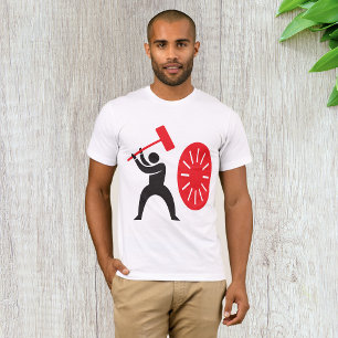 Man Hitting A Gong Mens T-Shirt