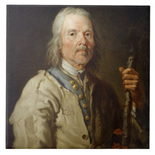 Man Holding a Staff, c.1800 (oil on canvas) Tile