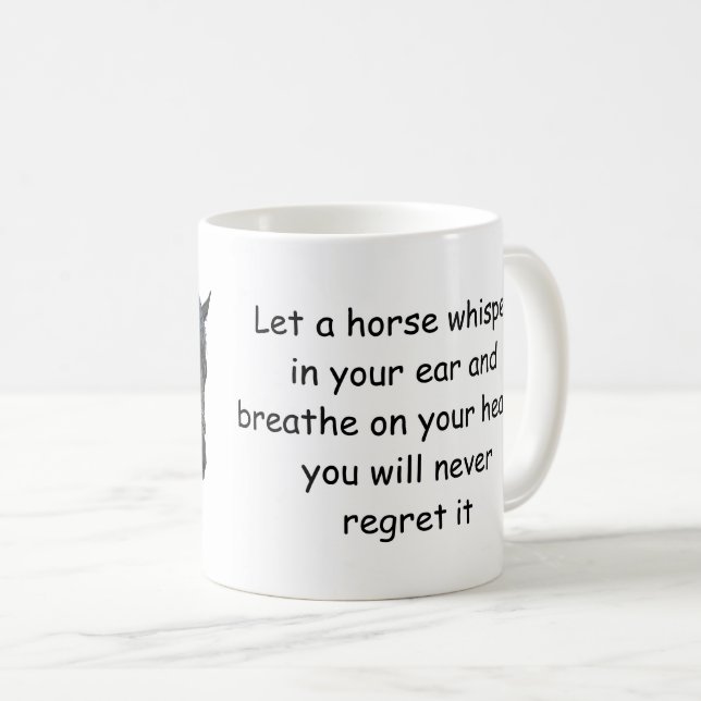 Man Holding Horse Light Coffee Mug (Front Right)