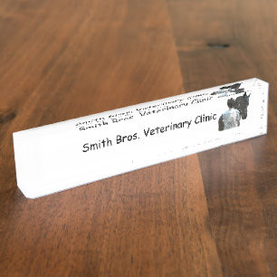 Man Holding Horse Light Desk Nameplate